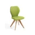 Niehoff Sitzmöbel Colorado Trend-Line Design-Stuhl Wildeiche/Leder - 180° drehbar Napoli apple
