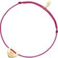 Leaf Damen Armband, 925er Silber/Textil, gold, 99