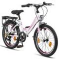 Licorne Bike Stella Premium City Bike 20,24,26 und 28 Zoll Fahrrad für Mädchen Herren und Damen 21 Gang (6 Gang bei 20 Zoll) Holland Citybike