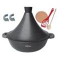 KESSMANN Dampfgartopf Alu Guss Tajine Ø 28cm Induktion Gar-Topf Dampfgarer Antihaft 7-tlg