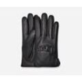 UGG® Kurze Handschuhe mit Logo für Damen in Black, Größe M, Leder