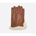 UGG® Handschuhe aus Leder und Lammfell mit Schlitz für Damen in Brown, Größe L
