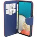 Cofi 1453 - Buch Tasche Fancy kompatibel mit samsung galaxy A53 5G Handy Hülle Etui Brieftasche Schutzhülle mit Standfunktion, Kartenfach Rot-Blau