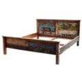 SIT Möbel RIVERBOAT Bett Altholz mit starken Gebrauchsspuren lackiert bunt x cm