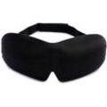 Intirilife - Augenmaske in schwarz – Ergonomisch Vorgeformte Unisex Schlafmaske für erholsamen Schlaf - black
