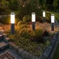 4x Außen Sockel Leuchten anthrazit Terrassen Beleuchtung Edelstahl Garten Strahler Hof Lampen