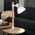 Vintage Schreib Tisch Leuchte weiß Holz Spot verstellbar Wohn Zimmer Lese Leuchte 2665W