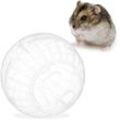 Hamsterball, ø 14 cm, Laufkugel für Hamster & Mäuse, aus Kunststoff, Nagerspielzeug zum Laufen, transparent - Relaxdays