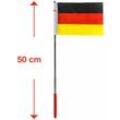 Dema - Deutschlandflagge Deutschlandfahne Teleskop Deutschland Fahne Flagge 20 - 50 cm