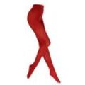 Cofi 1453 - Klassische Strumpfhose 60 den Einheitsgröße Blickdicht Einfarbig Strümpfe Fleece-Thermosocken für Damen & Frauen Rot