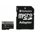 Verbatim PRO U3 - Flash-Speicherkarte (microSDXC-an-SD-Adapter inbegriffen) - 512 GB - A2 / UHS-I U3 / Class10 - microSDXC UHS-I