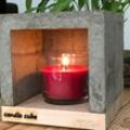 Candle cube© Kleiner Teelicht Tisch-Kamin Ofen Stövchen Kerzen-Heizung Teelichtofen Heizwürfel mit Duftkerze Strawberry Love