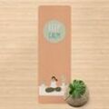 Yogamatte - Spruch Keep Calm Größe HxB: 61cm x 183cm