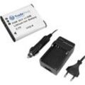 2in1 Set: Trade-shop Kamera Li-Ion Akku 1000mAh + Ladegerät mit Kfz Adapter für Pentax Optio X-70 I10 RZ-10 Ricoh CX3 Olympus mju 850 1010 ersetzt