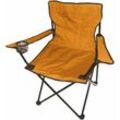 Camping Klappstuhl mit Getränkehalter - orange - Campingstuhl klappbar mit Tragetasche - Stuhl faltbar für Festival Freizeit Garten Angler Sessel
