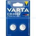 Batterien Varta Knopfzelle CR 2032 2 Stück im Blister, 3 V, Lithium, Kapazität 230 mAh