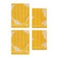 Marimekko - Vesi Unikko Handtuch, 50 x 70 cm & 70 x 150 cm, spring yellow / ecru (4er-Set)