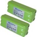 2x Hochleistungs Ni-Mh Akku, 14,4V / 2500mAh / 36Wh für Dirt Devil Libero M606, M606-1, M606-2, M606-3, M606-4 Spider M607, M612 Fusion M611 Puck