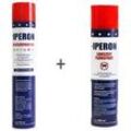 IPERON® 12 x 750 ml Ungezieferspray & 12 x 400 ml Langzeit Flohspray im Set + Zeckenhaken