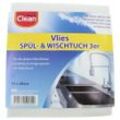 Clean Geschirrschwamm Spül- & Wischtuch CLEAN 3er 35x38cm aus Vlies