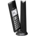 Panasonic KX-TGK220 Schnurloses DECT-Telefon (Mobilteile: 1, 4 Wege Navigationstaste), schwarz
