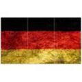 Wallario Herd-Abdeckplatte Verwitterte Deutschland-Fahne in schwarz rot gold