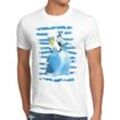 style3 Print-Shirt Herren T-Shirt Wellensittich kleiner vogel feder