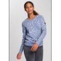 KangaROOS Sweatshirt mit modischem Minimal-Allover-Print, blau
