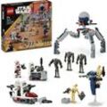 LEGO® Konstruktionsspielsteine Clone Trooper™ & Battle Droid™ Battle Pack (75372), LEGO Star Wars™, (215 St), Made in Europe, bunt