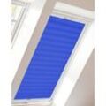 Dachfensterplissee Young Style Crush, sunlines, Lichtschutz, verspannt, verschraubt, mit Führungsschienen, blau