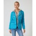 Steppjacke mit Jersey-Kapuze