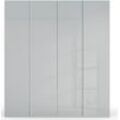 rauch Drehtürenschrank Skat Meridian Glasfront, inkl. Innenspiegel und 4 Innenschubladen, grau
