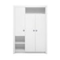 BEGABINO Kleiderschrank PAULA (BHT 137x195x56 cm) BHT 137x195x56 cm weiß Drehtürenschrank Schwebetürenschrank Schiebetürenschrank Schlafzimmerschrank Eckkleiderschrank