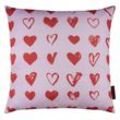 Kissen HEARTS rot (BH 40x40 cm)