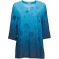 Viskose-Bluse, Druck blau, 38