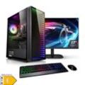 PC Set mit 27 Zoll TFT Allround AMD Ryzen 5 4600G, 16GB DDR4, AMD Vega Grafik, 500GB SSD, WLAN, Windows 11