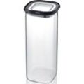 GEFU Vorratsdose PANTRY, Borosilikatglas, Kunststoff, (1-tlg), edel, elegant und praktisch, schwarz|weiß