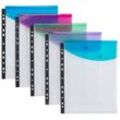 5 RAPESCO® Dokumententaschen DIN A4 farbsortiert glatt