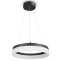 Pendelleuchte PACO HOME "ELLA" Lampen Gr. Ø 40 cm Höhe: 8,4 cm, schwarz (schwarz, weiß) LED Hängeleuchten und Pendelleuchten