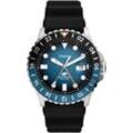 Fossil Quarzuhr FOSSIL BLUE GMT, Armbanduhr, Herrenuhr, Datum, analog, schwarz