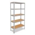 shelfplaza® HOME 200x120x30cm Schwerlastregal in verzinkt mit 5 Böden