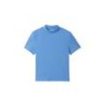 TOM TAILOR Mädchen Cropped T-Shirt mit Bio-Baumwolle, blau, Uni, Gr. 152