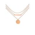 Circle Plate Necklace Rose Gold