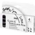 Kreul Glass & Porcelain Pen 4er Set Handlettering