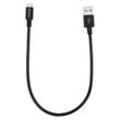 Sync-/Ladekabel USB/Micro usb - 30cm Stainless Steel (Schwarz) (48866) - Verbatim