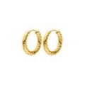 Delicate Structured Hoops 14K Gold Plated