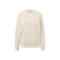 Sweatshirt mit Stickerei - Creme - Gr.: S