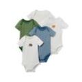 5 Baby-Bodys - Weiss/Gestreift - Baby - Gr.: 50/56