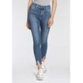 Skinny-fit-Jeans LEVI'S "720 SUPER SKINNY YOKED" Gr. 28, Länge 30, blau (creative expression) Damen Jeans Röhrenjeans