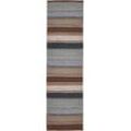 Kelim-Teppich mit Streifen in sanften Naturtönen